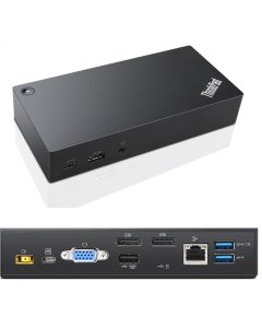Lenovo 03X7194 laptop dock & poortreplicator Bedraad USB 3.2 Gen 1 (3.1 Gen 1) Type-C Zwart