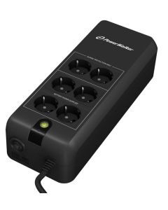 PowerWalker Offline, 600VA, 300W, Schuko Input, 6 x Schuko Outlet, 1 x 12V/5Ah