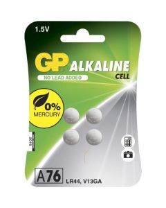 GP GP Alkaline Cell Battery - A76, 1-pack x 4 pcs.