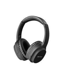 Sandberg 126-37 hoofdtelefoon/headset Bedraad en draadloos Hoofdband Oproepen/muziek USB Type-C Bluetooth Zwart