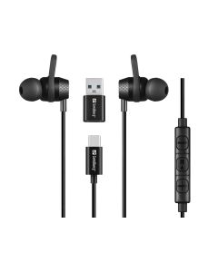 Sandberg USB-C/A In-Earset with Line-Mic