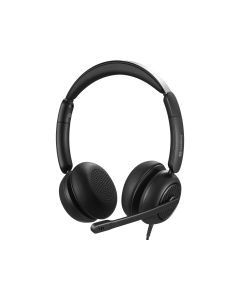 Sandberg 126-54 hoofdtelefoon/headset Bedraad Hoofdband Kantoor/callcenter USB Type-C / USB Type-A Zwart