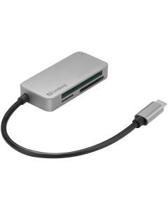 Sandberg 136-38 geheugenkaartlezer USB 3.2 Gen 1 (3.1 Gen 1) Type-C Zwart
