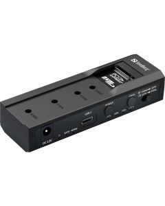 Sandberg 136-49 basisstation voor opslagstations USB 3.2 Gen 2 (3.1 Gen 2) Type-C Zwart