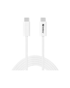 Sandberg 136-57 USB-kabel USB4 Gen 3x2 200 m USB C 40 Gbit/s 240 W Wit