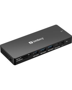 Sandberg 136-61 laptop dock & poortreplicator Bedraad USB 3.2 Gen 1 (3.1 Gen 1) Type-C Grijs