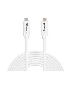 Sandberg 136-76 USB-kabel USB 3.2 Gen 2 (3.1 Gen 2) 500 m USB C 10 Gbit/s 100 W Wit