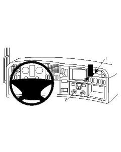 Brodit Mounting bracket for Scania R-series 10-13, Angled mount, High, High Strength Mountig Platform