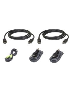 ATEN 3M USB DisplayPort Dubbel Beeldscherm Veilige KVM Kabelpakket