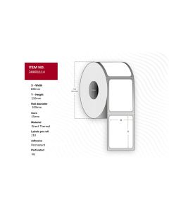 Capture 30001114 printeretiket Wit