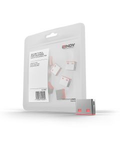 Lindy 40460 poortblokker USB Type-A Roze Acrylonitrielbutadieenstyreen (ABS) 10 stuk(s)