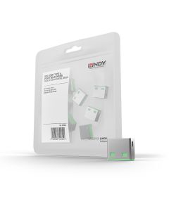Lindy 40461 poortblokker USB Type-A Groen Acrylonitrielbutadieenstyreen (ABS) 10 stuk(s)