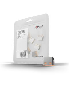 Lindy 40463 poortblokker USB Type-A Oranje Acrylonitrielbutadieenstyreen (ABS) 10 stuk(s)