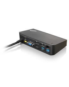 Lenovo 40A40090DK laptop dock & poortreplicator Bedraad USB 3.2 Gen 1 (3.1 Gen 1) Type-A Zwart