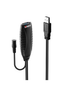 Lindy 43156 USB-kabel USB 3.2 Gen 1 (3.1 Gen 1) 10 m USB A 5 Gbit/s Zwart