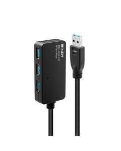 Lindy 43159 interface hub USB 3.2 Gen 1 (3.1 Gen 1) Type-A 5000 Mbit/s Zwart