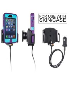 Brodit Active holder with cig-plug for iPhone 5, Width: 62-77 mm, Thickness: 9-13 mm