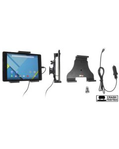 Brodit Active holder, micro USB, Tilts 20°, swivels 360°, height 140-195mm, 164 x 148 x 69mm, 247g, ABS/Acetal plastic, Black