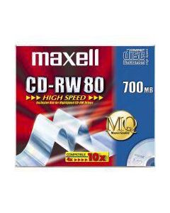 Maxell CD-RW 700MB 80Min 1-10x HighSpeed JC 10pk