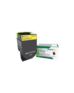 Lexmark Colour Laser, 2,300, ellow Return Programme 2.3K Toner Cartridge