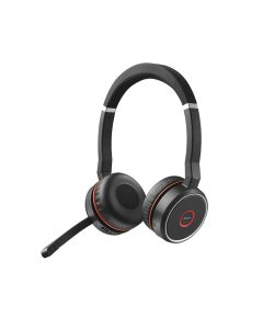 Jabra Evolve 75 Headset Draadloos Hoofdband Kantoor/callcenter Micro-USB Bluetooth Zwart, Rood