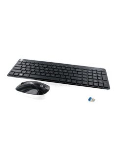HP 802450-051 toetsenbord Inclusief muis Kantoor RF Draadloos AZERTY Frans Zwart, Wit