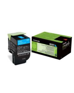 Lexmark 802C 1K Cyan Return Program Toner Cartridge
