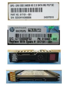 Hewlett Packard Enterprise 480GB, 2.5", SATA III, MU, SFF, SC