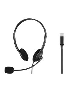 Sandberg 825-31 hoofdtelefoon/headset Bedraad Hoofdband Onderwijs USB Type-C Zwart
