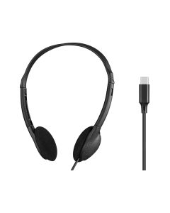 Sandberg 825-32 hoofdtelefoon/headset Hoofdtelefoons Bedraad Hoofdband Kantoor/callcenter USB Type-C Zwart