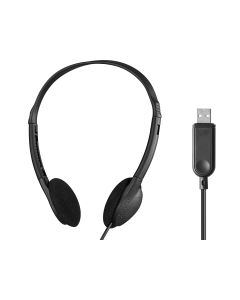 Sandberg 825-33 hoofdtelefoon/headset Hoofdtelefoons Bedraad Hoofdband Kantoor/callcenter USB Type-A Zwart