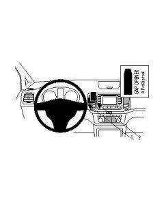 Brodit ProClip, Center mount, ABS plastic, black
