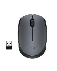 Logitech M170 Wireless Mouse, RF Wireless, Alkaline, Grey