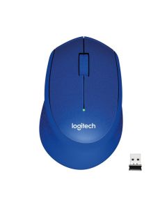 Logitech M330 SILENT PLUS, RF Wireless, Alkaline, Blue