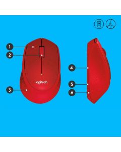 Logitech RF Wireless 2.4 GHz, 1000 dpi, Optical, MacOS X, Linux, Chrome OS, Windows