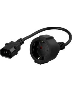 PowerWalker IEC C14 - Type F (CEE7/3), 0.2m