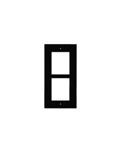 2N IP Verso - Frame for flush installation, 2 modules - black (must be together with 9155015)