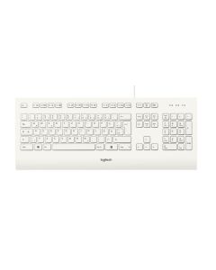 Logitech Corded Keyboard K280e, USB, white, 930g, DE