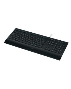 Logitech Corded Keyboard K280e, USB, black, 930g, DE