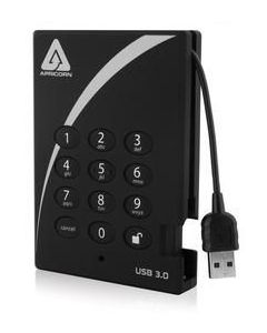 Apricorn 1000GB, Padlock Fortress HDD, USB 3.0, PIN Access