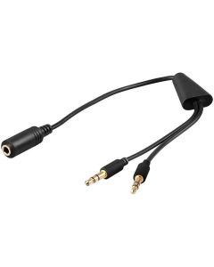 Microconnect AUDAL audio kabel 0,4 m 2 x 3.5mm 3.5mm Zwart