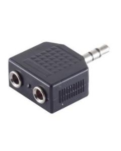 Microconnect AUDALS tussenstuk voor kabels 3.5mm 2x3.5mm Zwart
