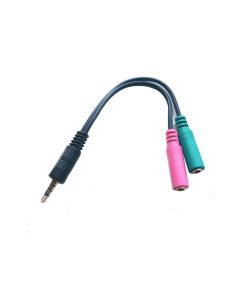 Microconnect AUDALS015 audio kabel 0,2 m 3.5mm 2 x 2,5 mm Zwart