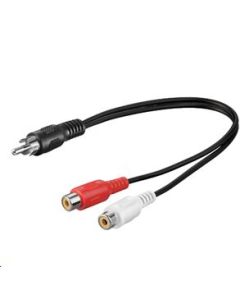 Microconnect AUDC02 audio kabel 0,2 m RCA 2 x RCA Zwart