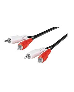 Microconnect AUDCC025 audio kabel 2,5 m 2 x RCA Zwart