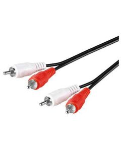Microconnect AUDCC05 audio kabel 0,5 m 2 x RCA Zwart