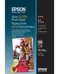 Epson Value Glossy Photo Paper - 10x15cm - 100 Vellen