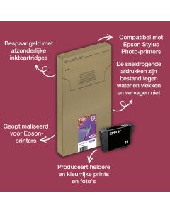 Epson Hummingbird Multipack, zes kleuren T0807 Claria Photographic Ink EasyMail verpakking