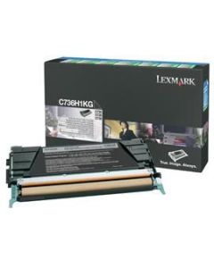 Lexmark C736, X736, X738 Black High Yield Return Programme Toner Cartridge, 12K