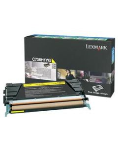 Lexmark C736, X736, X738 Yellow High Yield Return Program Toner Cartridge